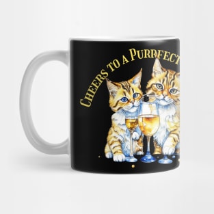 Purrfect New Year Cats Mug